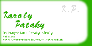 karoly pataky business card