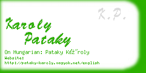 karoly pataky business card